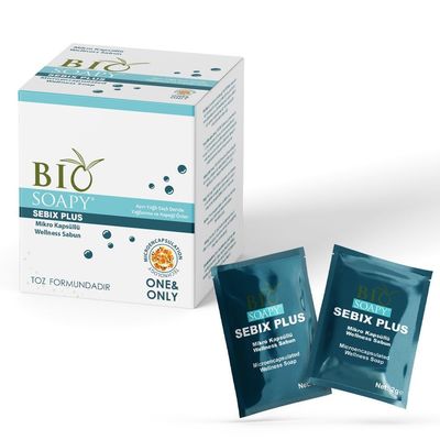 Biosoapy Sebix Plus Scalp & Skin Powder Soap, Natural Olive Oil with Sulfur, Tea Tree & Essential Oils, Microencapsulated Formula, 2g x 10 Sachets