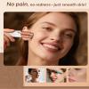 Facial Hair Removal for Women: Painless Rechargeable Face Shaver Electric Hair Remover Device for Peach Fuzz Upper Lip Chin (White) view 3