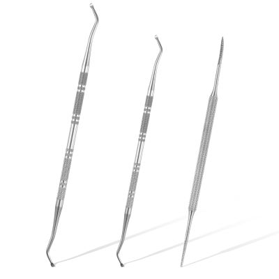 3 Pcs Pedicure Tools for Feet Ingrown Toenail File and Lifters Upgraded Professional Ingrown Toenail Treatment Double Head Nail Cleaning Tools Under Sidewall Cleaner Pain Relief Accessories