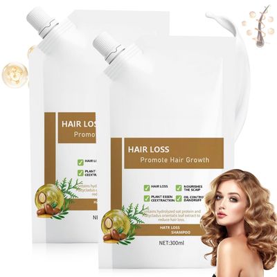 300ML Anti-Hair Fall Hair Loss Shampoo, Anti-Hair Fall Promote Hair Growth Shampoo for Women Men Hair Loss,Rich in Various Plant Extracts, Moisturizing & Promoting Hair Growth(2pcs)