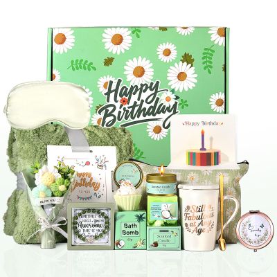 Birthday Gifts for Women Daisy Spa Gift Baskets Get Well Soon Self Care Package Valentines Day Christmas Gifts for Mom Wife Grandma Girlfriend Best Friend Sister Her