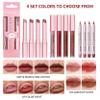 3-piece Lip Liner & Lipstick Combination Set-Matte Lip Liner, Velvet matte lipstick and Hyaluronic Collagen Lip Gloss-Lasting, smudge-proof, natural brown makeup set (2-piece set, 3-piece set) (1#) view 2