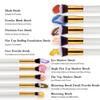 10-Piece Premium Makeup Brush Set Black Gold view 4
