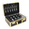 Bacocoo Gold Large Makeup Case, ortable Mobile Barber Station with Lock, 44LBS Load-Bearing, Hair Stylist Case for Salon/Travel, Organized Storage for Cosmetics & Barber Tools. view 1