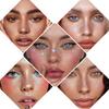 10 pcs Holographic Multichrome Glitter Freckles Face Tattoo, Waterproof Sparkle Face Glitter Speckles Patches for Women, Glitter Temporary Tattoo for Rave (10PCSA Holographic Multicolor) view 3