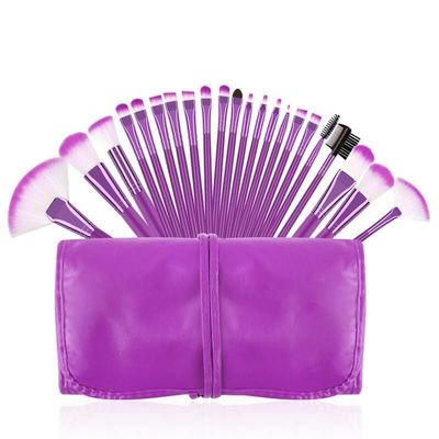 22-Piece Premium Makeup Brush Set with Cosmetic Bag purple