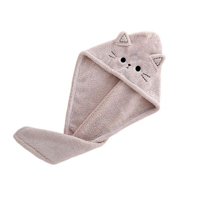 jiahesuw Lovely Hair Towels Quick Drying Hair Turban Wrap for Women and Girls with Soft Fleece