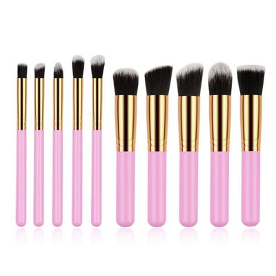 10-Piece Premium Makeup Brush Set Pink Gold