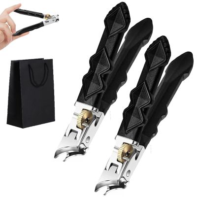 Clipmaster Pro Nail Clippers for Seniors, Long Handle Ergonomic Angled Head Toenail Clippers for Women Men, Stainless Steel with Wide Jaw