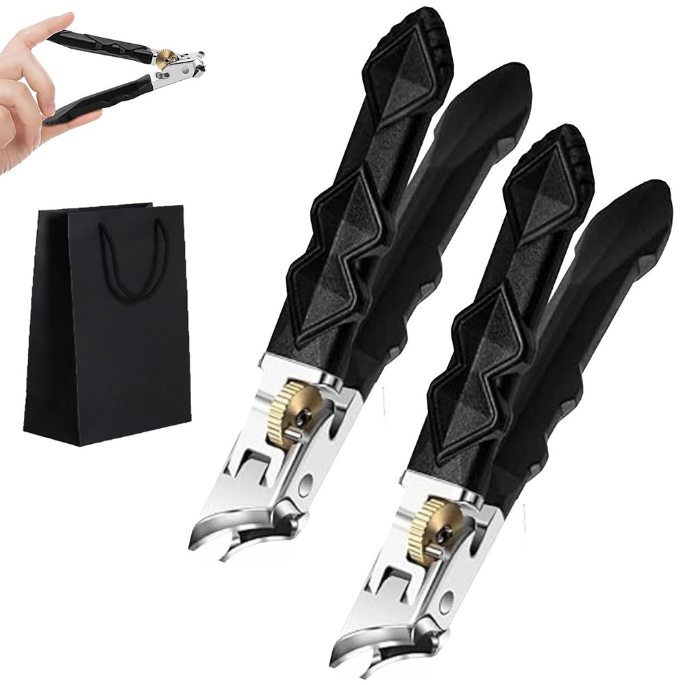Clipmaster Pro Nail Clippers for Seniors, Long Handle Ergonomic Angled Head Toenail Clippers for Women Men, Stainless Steel with Wide Jaw