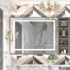 32x24inch Glossy Brushed Silver 3000-6000K LED Bathroom Mirror with Lights,Anti-Fog D1immable Lighted Wall Mounted Vanity Mirror Master Bath Modern Makeu Horizontal&Vertical (Classic) view 2