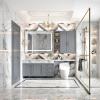 32x24inch Glossy Brushed Silver 3000-6000K LED Bathroom Mirror with Lights,Anti-Fog D1immable Lighted Wall Mounted Vanity Mirror Master Bath Modern Makeu Horizontal&Vertical (Classic) view 3