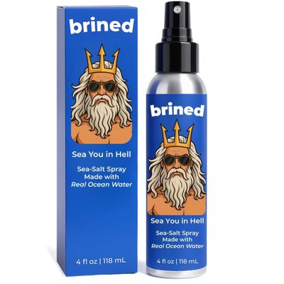 Brined Sea Salt Spray for Hair Men & Women | Real Ocean Water Texturizing Spray | Beach Hair, Waves, Volume & Matte Finish | Aloe, Kelp & Vitamin B5 | Sulfate-Free, Paraben-Free | 4oz