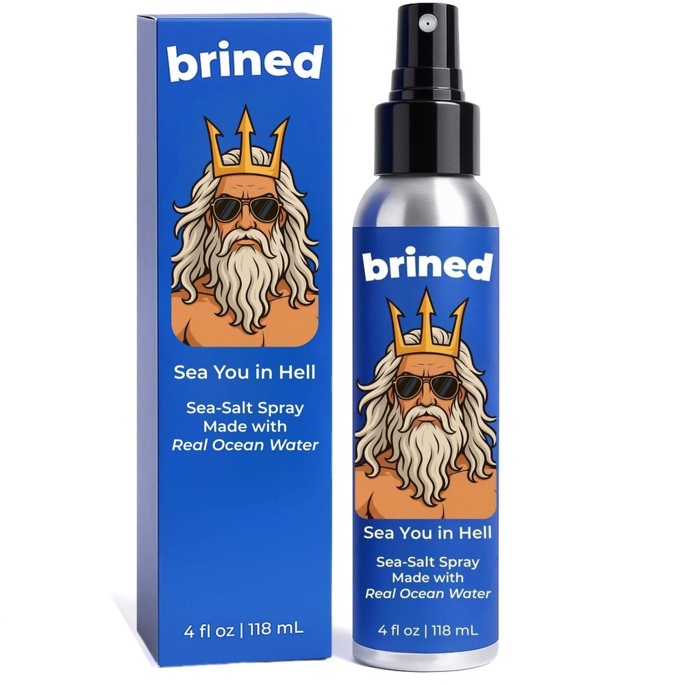 Brined Sea Salt Spray for Hair Men & Women | Real Ocean Water Texturizing Spray | Beach Hair, Waves, Volume & Matte Finish | Aloe, Kelp & Vitamin B5 | Sulfate-Free, Paraben-Free | 4oz