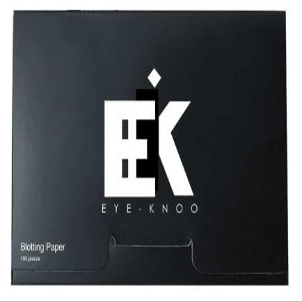 Eye-Knoo Premium Oil Blotting Papers, Black, 100 Sheets