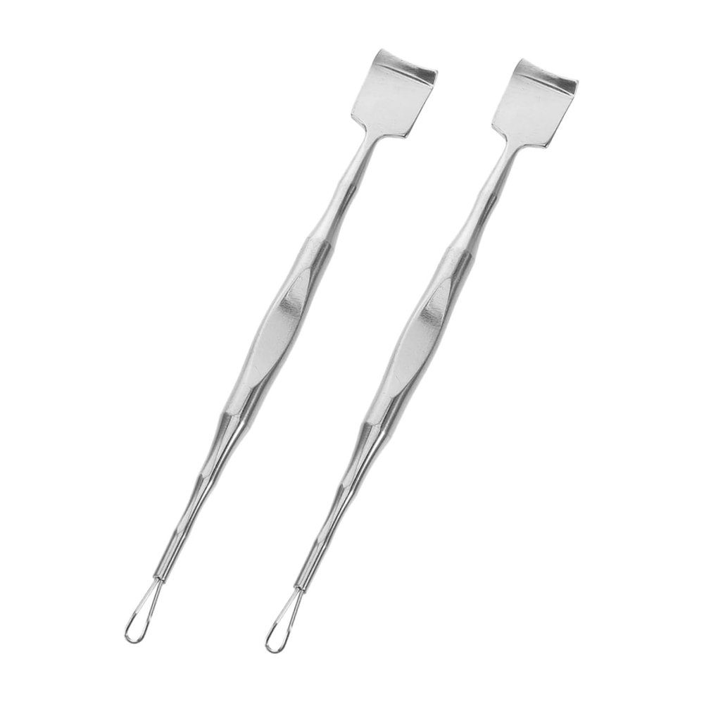 Didiseaon 2pcs Facial Pore Cleaner Spade: Stainless Steel Facial Pore Spade Remover Stick Removal Prep Tool Spatula Cleaner for Deep Cleaning