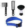 1 Adjustable Silicone Fade Guide, 2 Fade Trimming Combs and 1 Brush for Men Haircuts, Hair Cutting Kit Barber Accessories Professional Perfect for Home Haircuts (Black Set) view 1