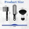 1 Adjustable Silicone Fade Guide, 2 Fade Trimming Combs and 1 Brush for Men Haircuts, Hair Cutting Kit Barber Accessories Professional Perfect for Home Haircuts (Black Set) view 2