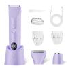 Bikini Trimmer for Women, 3 in 1 Electric Razors for Women - Cordless Body Shaver for Trip - IPX7 Waterproof with LED Display, Ceramic Blade, Rechargeable Lady Trimmer for Underarm Body Leg Face view 1