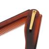 Fydun 10 Pcs Folding Comb, Pocket Hand Made,Folding Fine Tooth Hair Type Brown Gold Buckle Small for Men Beard Styling Mustache view 2
