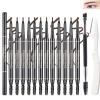 12 Pcs Eye Brow Pencils for Women Dark Brown,Waterproof Eyebrow Pencil Retractable Ultra Fine Professional Brow Pencil,Long Lasting Tinted Gel Micro Eyebrow Pen for Define Fill Tiny Brow Eye Makeup-05 view 1