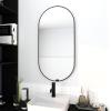18 x 35 Inch Clear Reflection & NO Distortion Bathroom Mirror Black Aluminum Frame Shower Mirrors for Hotel Bathroom (Black) view 3