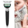 Brrnoo Metal Safety Beard Trimmer, 7 Layer Manual Beard Trimmer, Rotating Cutter Head Contours, Safety Shaver with Cutter Head view 3