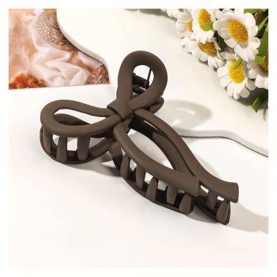 10Pcs Bow Hair Clips for Women, Girls, Sturdy and Durable, 3.94Inch Hair Bows for Thin and Thick, Nonslip, Hair Accessory, Clothing Accessories (Dark Coffee)