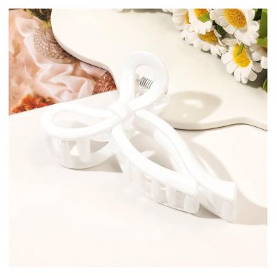 10Pcs Bow Hair Clips for Women, Girls, Sturdy and Durable, 3.94Inch Hair Bows for Thin and Thick, Nonslip, Hair Accessory, Clothing Accessories (White)