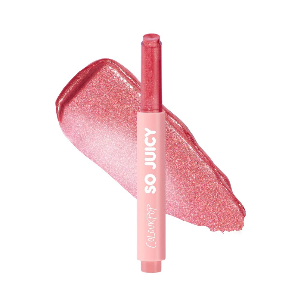 ColourPop So Juicy Plumping Lip Gloss Balm - Hydrating Lip Gloss & Balm with Peptides & Pearl Finish - Non-Sticky Formula - Visibly Plumps Lips & Delivers Buildable Color - Tini Time (0.07 oz)