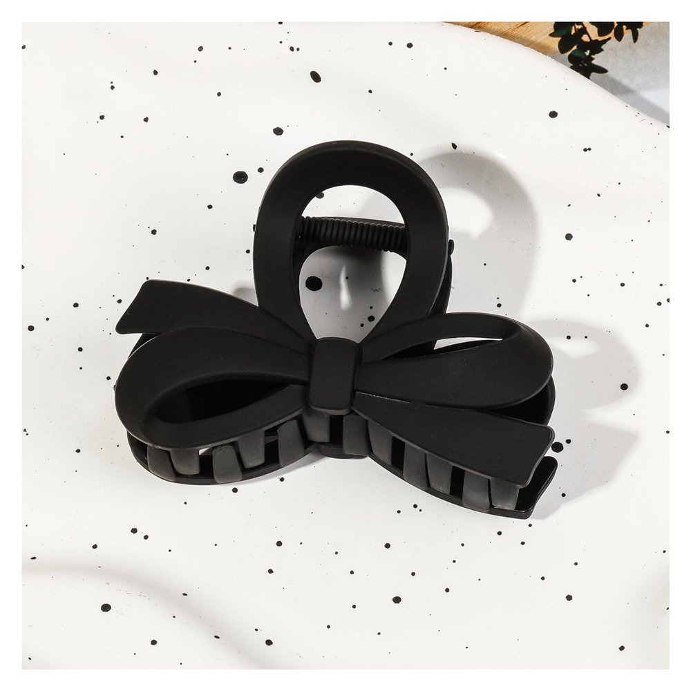 10Pcs Bow Hair Clips for Women, Girls, Sturdy and Durable, 3.15Inch Hair Bows for Thin and Thick, Nonslip, Hair Accessory, Clothing Accessories (Black2)