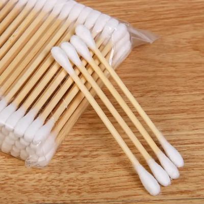 300 Pack 2.9 Inch Twin-Tip Bamboo Cotton Swabs - 600 Hypoallergenic Tips for Craft Detailing, and Precision Cleaning