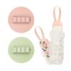 3-Pack Bath Scrubber Kit: 2 Silicone Exfoliating Pats & Double-Sided Long Handle Back Scrubber Bath Puff for Deep Cleansing. (Pink & Green & Pink) view 1