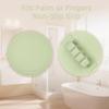3-Pack Bath Scrubber Kit: 2 Silicone Exfoliating Pats & Double-Sided Long Handle Back Scrubber Bath Puff for Deep Cleansing. (2 Green & Pink) view 2