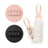 3-Pack Bath Scrubber Kit: 2 Silicone Exfoliating Pats & Double-Sided Long Handle Back Scrubber Bath Puff for Deep Cleansing. (Pink & Black & Pink) view 1