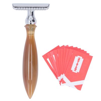 BRRNOO Men Beard Kit, Vintage Shaving Kit, Stainless Steel Double Sided Blades Shaving Set for Men Tool, Hair Care Set, Beard Grooming Set for Home Travel
