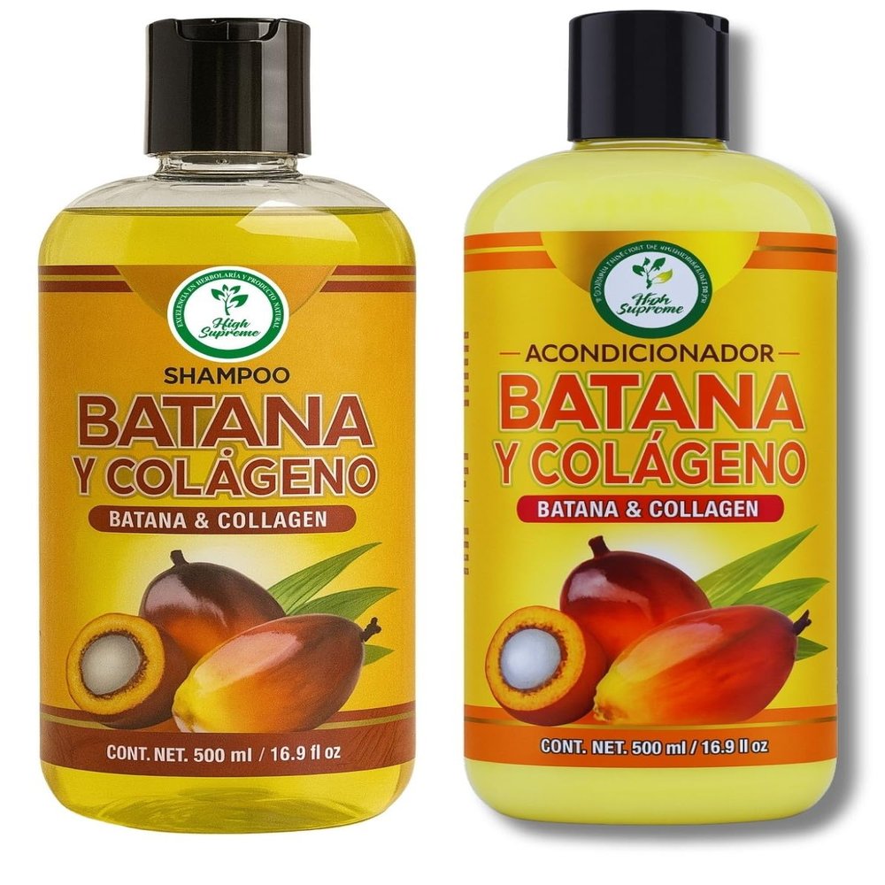 Batana Oil Shampoo with Collagen, Rosemary & Aloe Vera & Conditioner Combo 16.9 fl oz Each Nourishing & Moisturizing Combo Salt-Free, Paraben-Free For Dry & Thinning Hair Men & Women