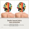Silk Bonnet for Sleeping Women Men, Colorful Tropical Plants Print Soft Adjustable Elastic Satin Bonnet for Sleeping, Comfy Similar Silk Curly Hair for Sleep view 4