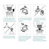 CKSOFBAOT Sh91 Replacement Blades,Compatible for Philips,Norelco Electric Shaver Series 9000 (S9Xxx) S9985 S9987 Sp981X,Sp9820,Sp986X,Sp9861,Sp9863 view 3