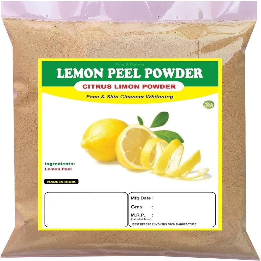 Lemon Peel Powder 100Gm | Citrus Limon | With Vitamin C | 100% Natural & Chemical Free | Face & Hair Pack | Natural Skin Cleanser | Defence from Tan & Oily Skin