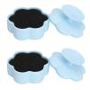2PCS Silicone Makeup Brush Cleaning Sponge, Portable Multifunctional Mat with Textured Pattern, Effective Brush Color Removal for Thorough Cleaning, Includes Suction Cup Cover view 1