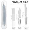 3 Pack Curved Nail File - Stainless Steel Double Sided Cuticle Cleaner & Polish Tool - Professional Manicure Kit for Natural Nails, Portable & Durable view 2