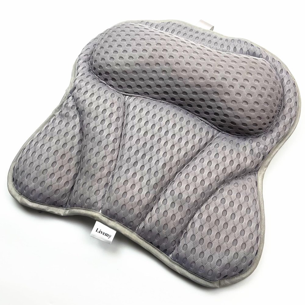 Bath Seat Pillow for Bathtub, Bathtub Seat Cushion for Tub with Non-Slip Suction Cups, Spa Pillow Shower Seat Cushion Bath Tub Cushion for Soaking Tub in Bathroom