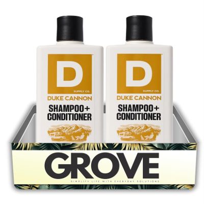 Duke Cannon Shampoo And Conditioner  Sawtooth Alpine Air + Cedarwood Scent 14 oz Bundle  2-in-1 Hair Wash for Men with Invigorating Scent and Daily Use  Gift Set (2 Items)