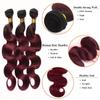 1B/99J Ombre Body Wave Bundles Human Hair 20 22 24Inch 1B/99J Ombre Body Wave Human Hair Bundles Brazilian Virgin Hair(1B/99J-BD-20 22 24) view 3