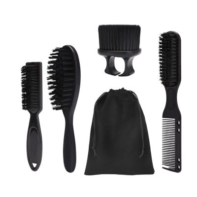 NinthAvenue Basics Sleek Barber Brush and Comb Stylish Grooming, Pouch Package