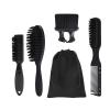 NinthAvenue Basics Sleek Barber Brush and Comb Stylish Grooming, Pouch Package view 1
