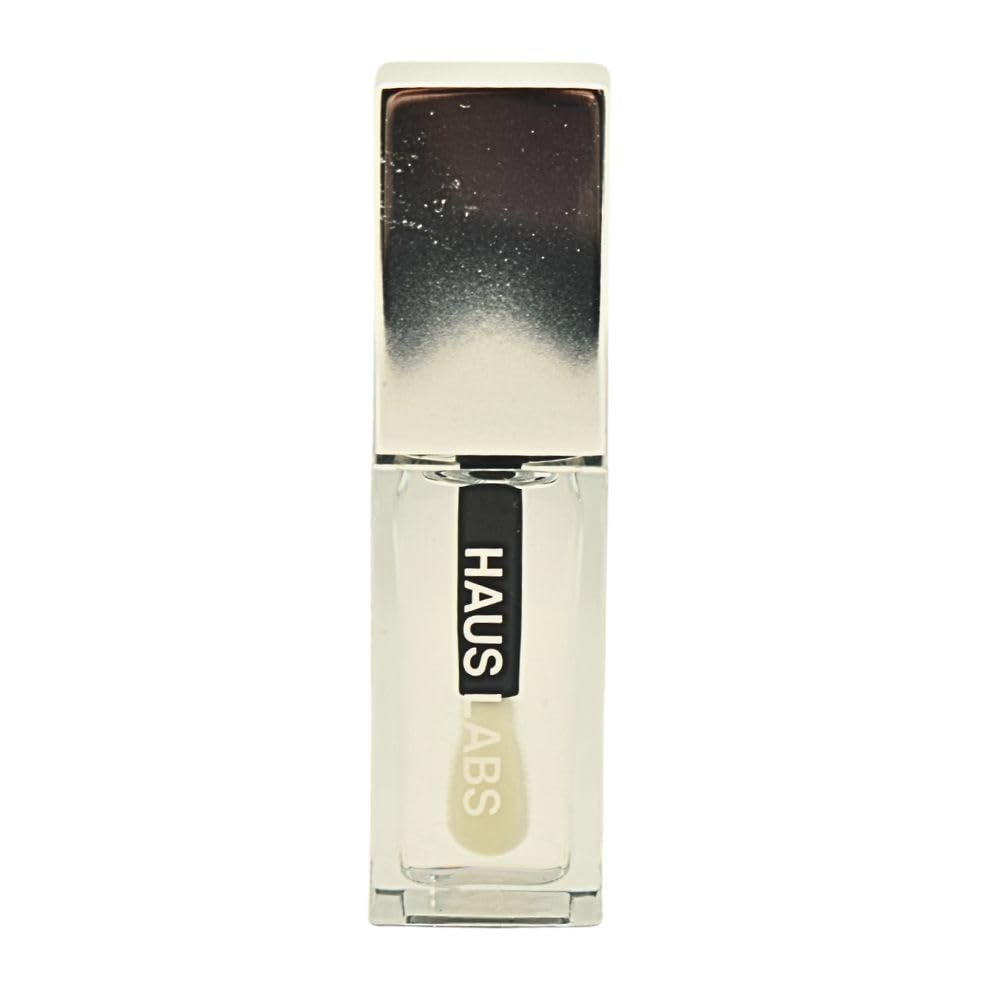 HAUS LABS BY LADY GAGA PhD Hybrid Hydrating Tinted Lip Oil Neutral Clear, Clean Vegan Lip Gloss Balm, Non-Sticky Shine, Moisturizing, 0.25 oz