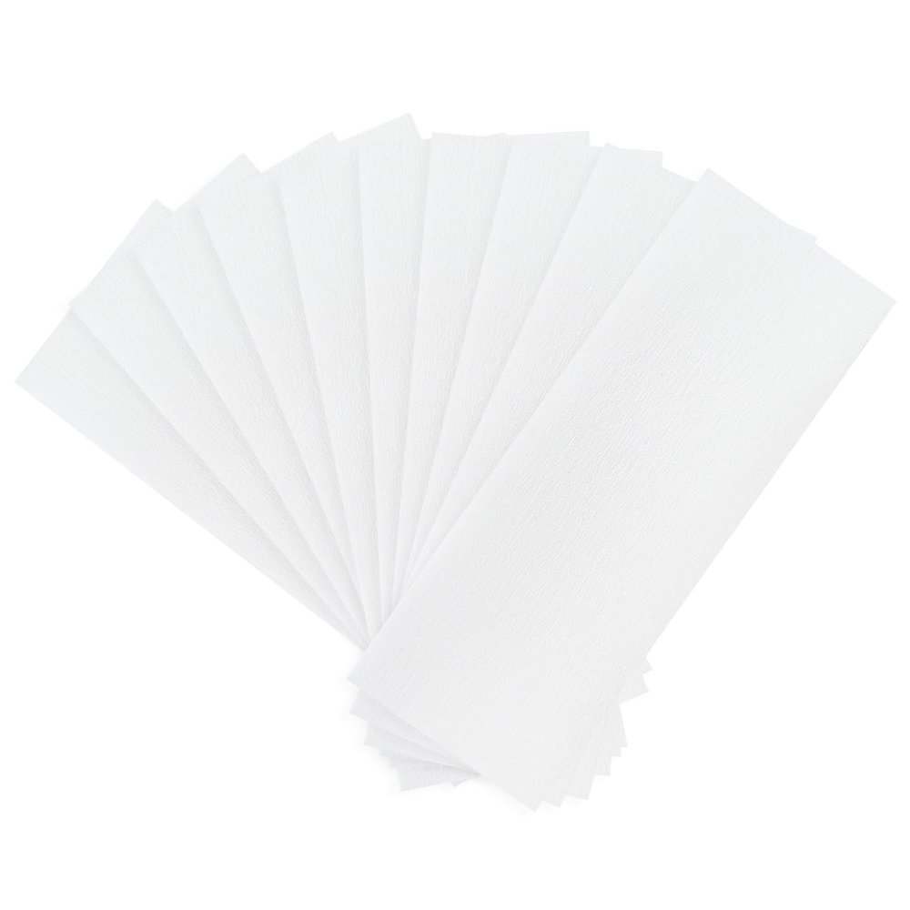 BOROLA Disposable Portable Non-Woven Hair Removal Strips 1.3x4 Inches for Beauty Body Care, Beeswax Special White Paper10 Pcs