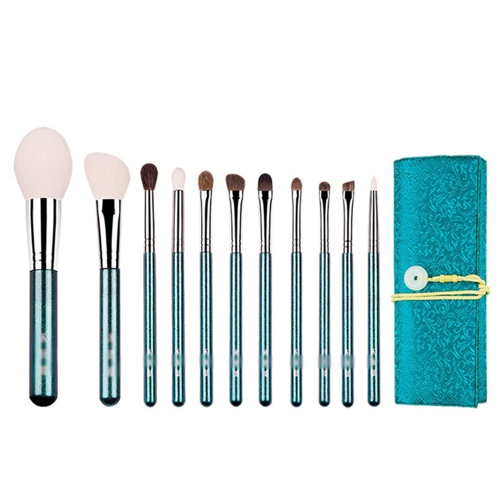 11pcs Soft Natural Animal Comestic Brushes Set-cosmetic Tool&beauty Pen For Beginers